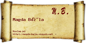 Magda Béla névjegykártya