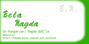bela magda business card